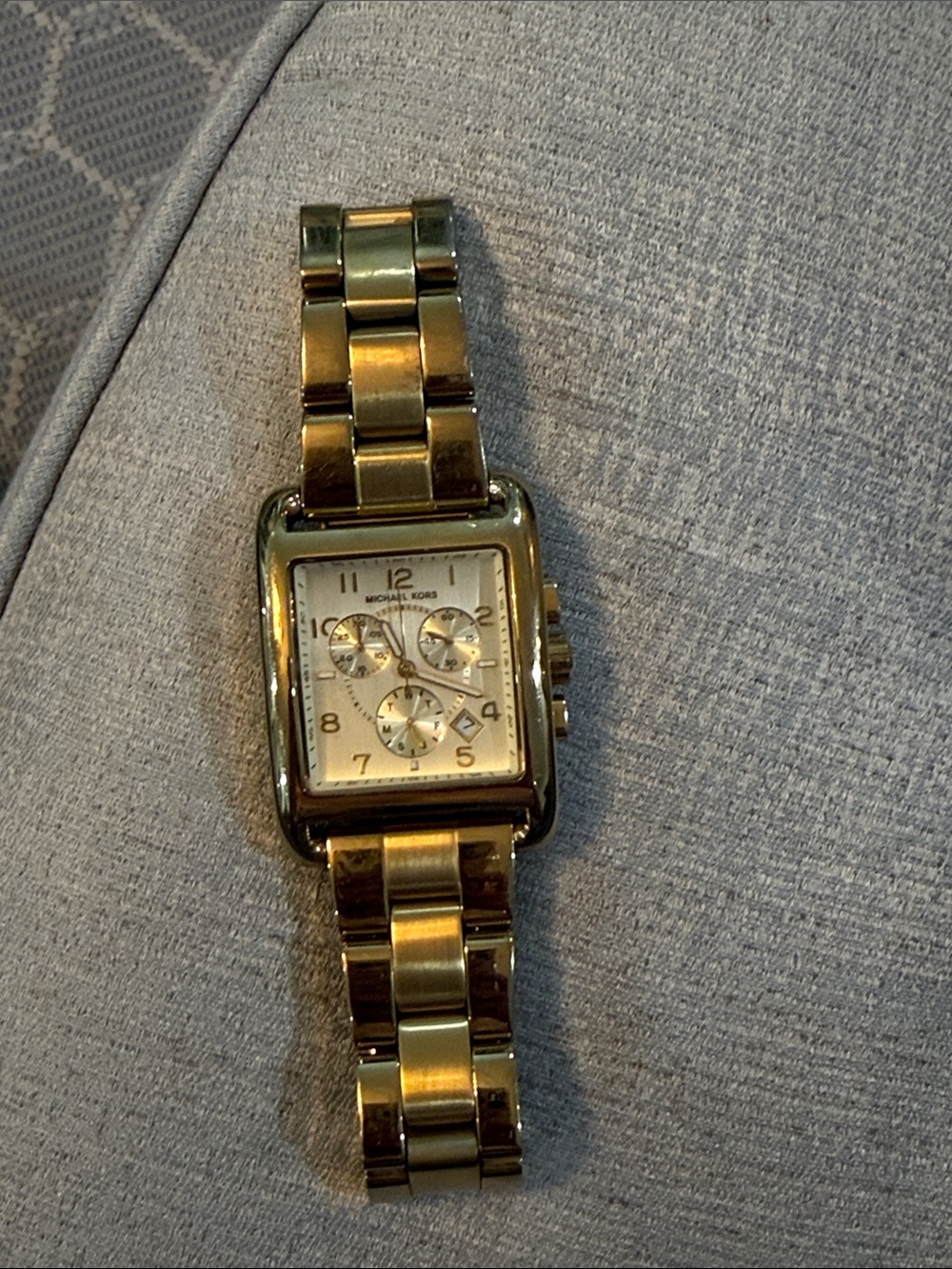 Michael Kors Gold Tone Men's Square Chronograph Watch